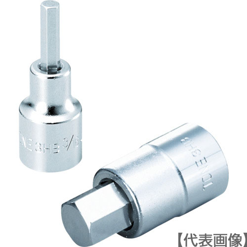 ＴＯＮＥ　ヘキサゴンソケット（インチ）　吋目　３／１６ｉｎｃｈ　ビット長さ１８ｍｍ（3HB-06）369-5085【ＴＯＮＥ（株）】