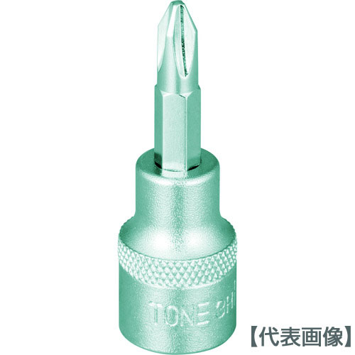 ＴＯＮＥ　ドライバービットソケット　（＋）Ｎｏ．２　差込角９．５ｍｍ（3H-P2）119-7355【ＴＯＮＥ（株）】