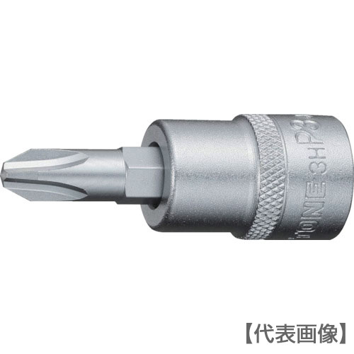 ＴＯＮＥ　ドライバービットソケット　（＋）Ｎｏ．３　差込角９．５ｍｍ（3H-P3）369-5158【ＴＯＮＥ（株）】
