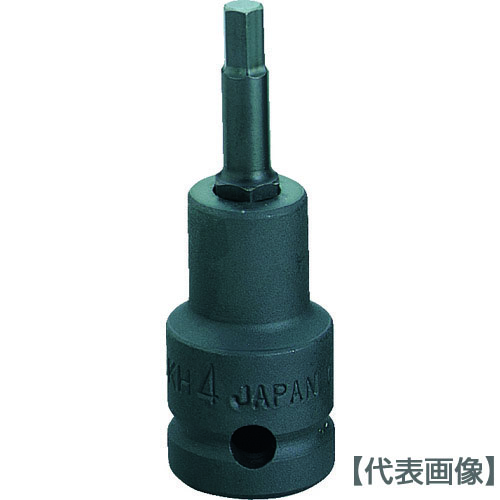 ＴＯＮＥ　インパクト用ヘキサゴンソケット（強力タイプ）　対辺寸法４ｍｍ　全長４８ｍｍ（3KH-04）119-6987【ＴＯＮＥ（株）】