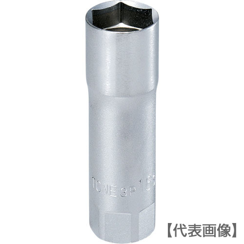 ＴＯＮＥ　ソケット（自動車整備用）　プラグソケット（６角・マグネット付）　対辺寸法１６ｍｍ（3P-16S）295-3218【ＴＯＮＥ（株）】