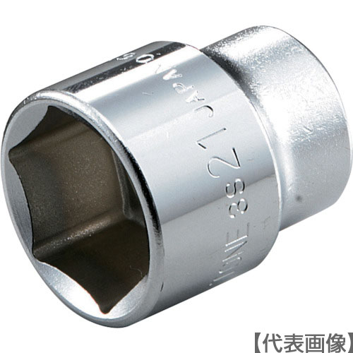 ＴＯＮＥ　ソケット（６角）　対辺寸法２２ｍｍ　全長３３ｍｍ（3S-22）122-3453【ＴＯＮＥ（株）】