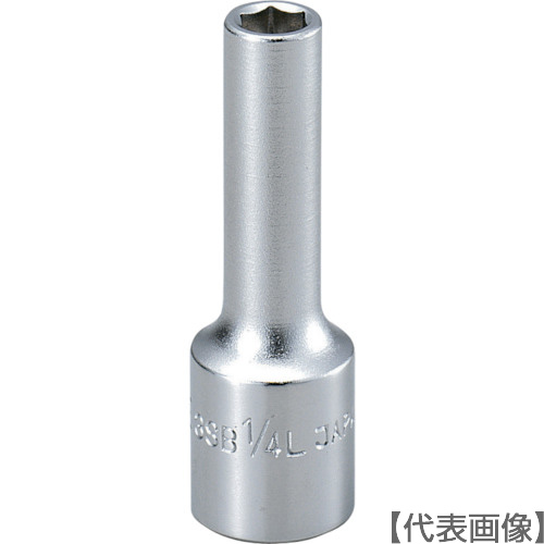 ＴＯＮＥ　ディープソケット（６角）　吋目　１／４ｉｎｃｈ（3SB-08L）810-9483【ＴＯＮＥ（株）】