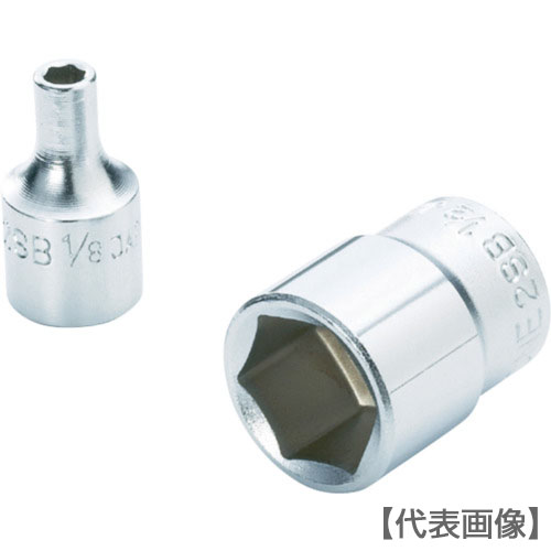 ＴＯＮＥ　ソケット（インチ）　（６角）　吋目　９／１６ｉｎｃｈ　差込角９．５ｍｍ（3SB-18）369-5506【ＴＯＮＥ（株）】