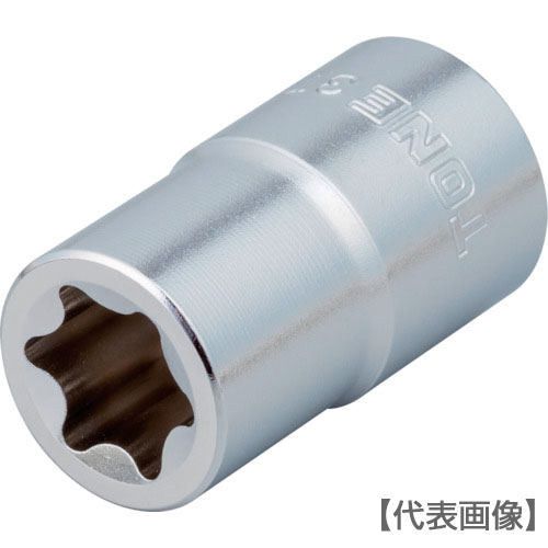 ＴＯＮＥ　Ｅ型トルクスソケット　呼びＮＯ．Ｅ１０　差込角９．５ｍｍ（3TX-E10）124-9961【ＴＯＮＥ（株）】