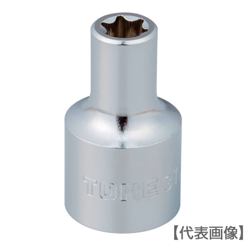 ＴＯＮＥ　Ｅ型トルクスソケット　呼びＮＯ．Ｅ１６　差込角９．５ｍｍ（3TX-E16）124-9968【ＴＯＮＥ（株）】
