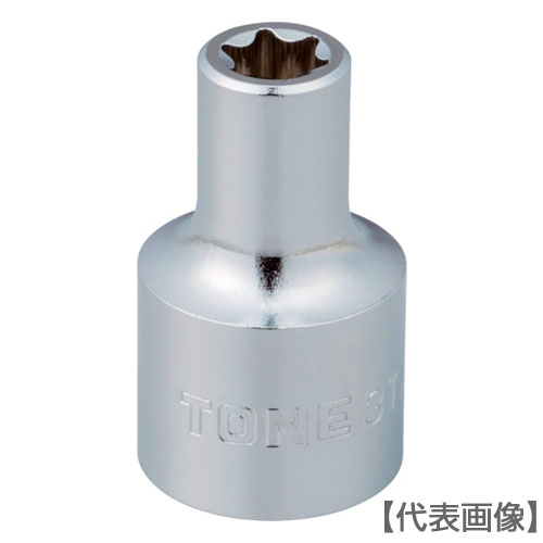 ＴＯＮＥ　Ｅ型トルクスソケット　呼びＮＯ．Ｅ１８　差込角９．５ｍｍ（3TX-E18）124-9973【ＴＯＮＥ（株）】