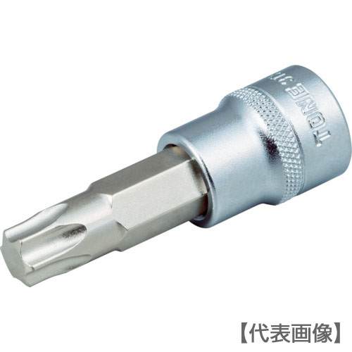 ＴＯＮＥ　ヘックスローブソケット　トルクスソケット（強力タイプ）　Ｔ３０　差込角９．５ｍｍ　先端寸法５．４９ｍｍ（3TX-T30）369-5930【ＴＯＮＥ（株）】