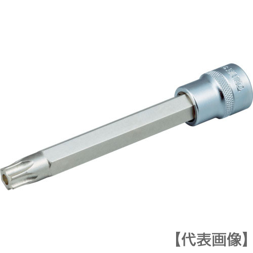 ＴＯＮＥ　ヘックスローブソケット ロングトルクスソケット（いじり防止タイプ） T30 差込角9.5mm 先端寸法5.49mm（3TX-T30HL）396-3870【ＴＯＮＥ（株）】