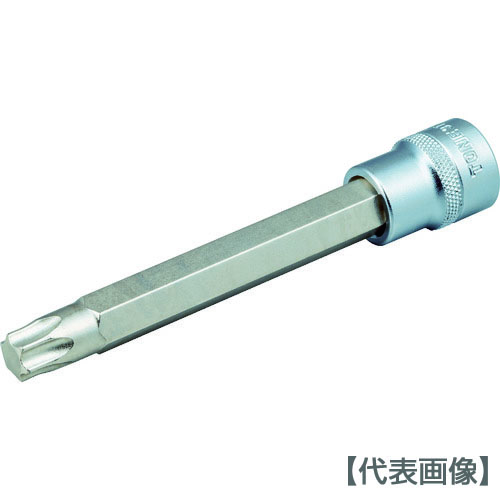 ＴＯＮＥ　ヘックスローブソケット ロングトルクスソケット（強力タイプ） T55 差込角9.5mm 先端寸法11.17mm（3TX-T55L）396-3969【ＴＯＮＥ（株）】