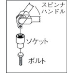 ＴＯＮＥ　スピンナハンドル　差込角１９．０ｍｍ　全長５００ｍｍ（411）122-0641【ＴＯＮＥ（株）】