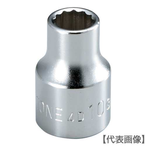 ＴＯＮＥ　ソケット（１２角）　対辺寸法１７．５ｍｍ　差込角１２．７ｍｍ　全長３７ｍｍ（4D-17.5）122-3224【ＴＯＮＥ（株）】