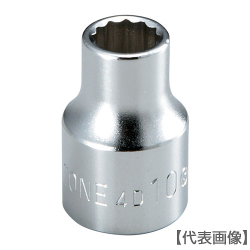 ＴＯＮＥ　ソケット（１２角）　対辺寸法２２ｍｍ　全長４０ｍｍ（4D-22）122-3470【ＴＯＮＥ（株）】