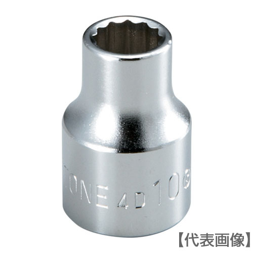 ＴＯＮＥ　ソケット（１２角）　対辺寸法２７ｍｍ　全長４３．５ｍｍ（4D-27）122-3712【ＴＯＮＥ（株）】