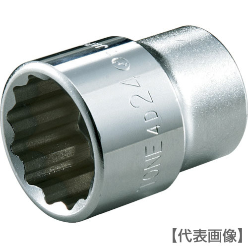 ＴＯＮＥ　ソケット（１２角）　対辺寸法３４ｍｍ　全長４７ｍｍ（4D-34）447-1679【ＴＯＮＥ（株）】