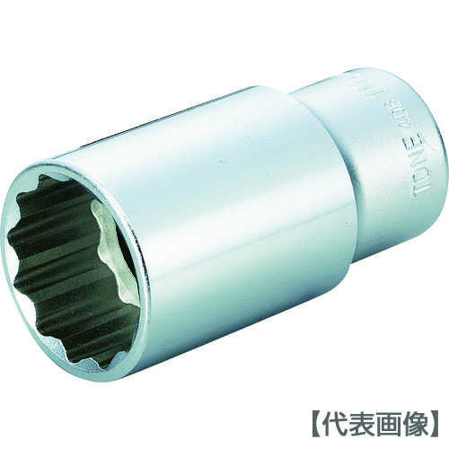 ＴＯＮＥ　ディープソケット（１２角）　吋目　５／１６ｉｎｃｈ（4DB-10L）810-9687【ＴＯＮＥ（株）】