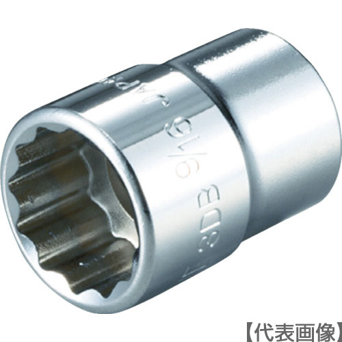 ＴＯＮＥ　ソケット（インチ）　（１２角）　吋目　７／１６ｉｎｃｈ　全長３５ｍｍ（4DB-14）369-6219【ＴＯＮＥ（株）】