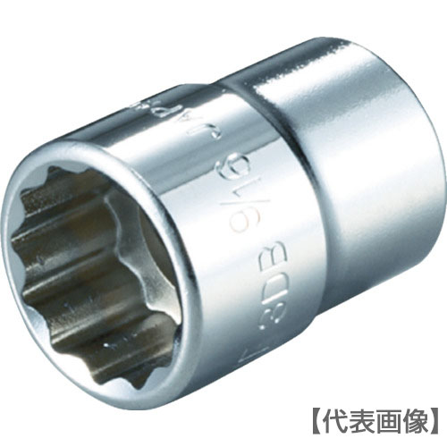 ＴＯＮＥ　ソケット（インチ）　（１２角）　吋目　１／２ｉｎｃｈ　全長３５ｍｍ（4DB-16）369-6227【ＴＯＮＥ（株）】