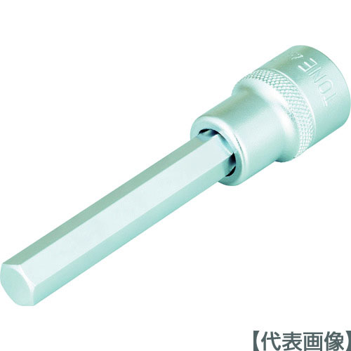 ＴＯＮＥ　ロングヘキサゴンソケット　対辺寸法１２ｍｍ　全長１００ｍｍ（4H-12L）356-6463【ＴＯＮＥ（株）】