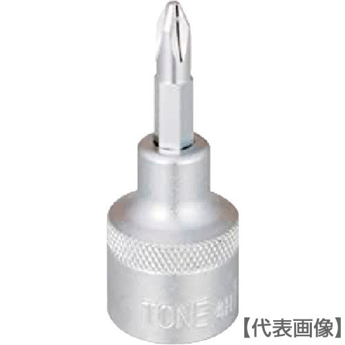 ＴＯＮＥ　ドライバービットソケット　（＋）Ｎｏ．４　差込角１２．７ｍｍ　全長６１ｍｍ（4H-P4）369-6707【ＴＯＮＥ（株）】