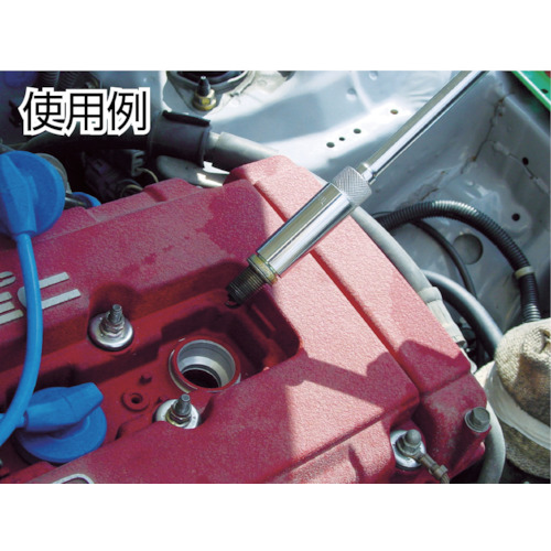 ＴＯＮＥ　プラグソケット（自動車整備用）　（６角・マグネット付）　対辺寸法１６ｍｍ　全長６４ｍｍ（4P-16）120-7792【ＴＯＮＥ（株）】