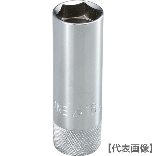 ＴＯＮＥ　プラグソケット（自動車整備用）　（６角・マグネット付）　対辺寸法１８ｍｍ　全長６４ｍｍ（4P-18）369-6715【ＴＯＮＥ（株）】