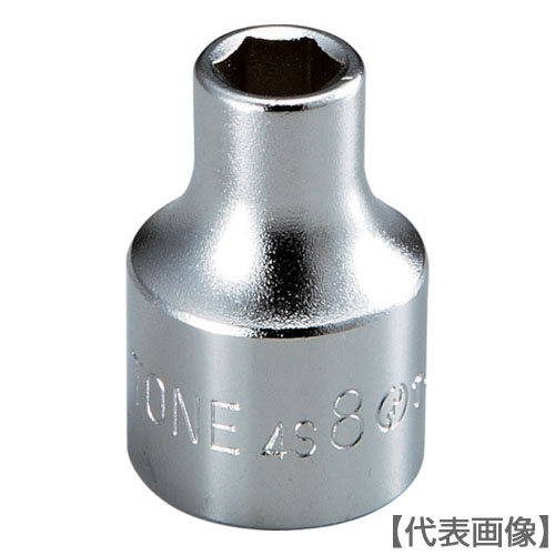 ＴＯＮＥ　ソケット（６角）　対辺寸法１９ｍｍ　全長３８ｍｍ（4S-19）122-3216【ＴＯＮＥ（株）】