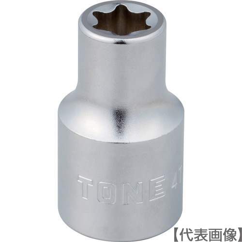 ＴＯＮＥ　Ｅ型トルクスソケット　呼びＮＯ．Ｅ１０　差込角１２．７ｍｍ（4TX-E10）124-9976【ＴＯＮＥ（株）】