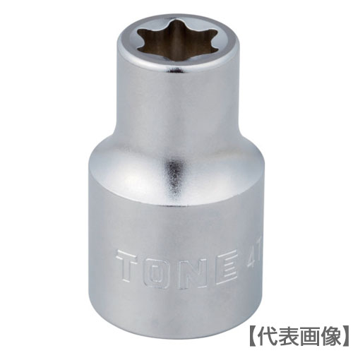 ＴＯＮＥ　Ｅ型トルクスソケット　呼びＮＯ．Ｅ１２　差込角１２．７ｍｍ（4TX-E12）124-9979【ＴＯＮＥ（株）】