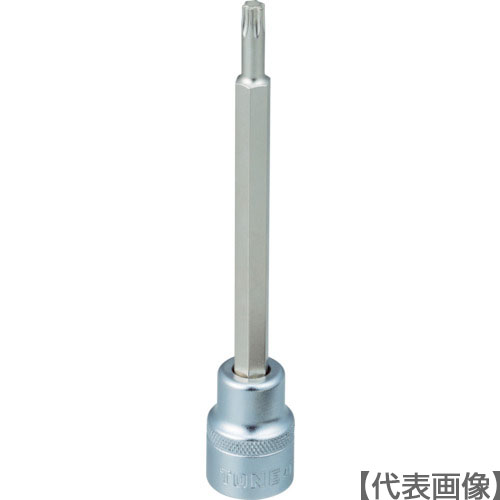 ＴＯＮＥ　ヘックスローブソケット　ロングトルクスソケット（強力タイプ） Ｔ５５ 先端寸法11.17mm（4TX-T55L）810-9556【ＴＯＮＥ（株）】