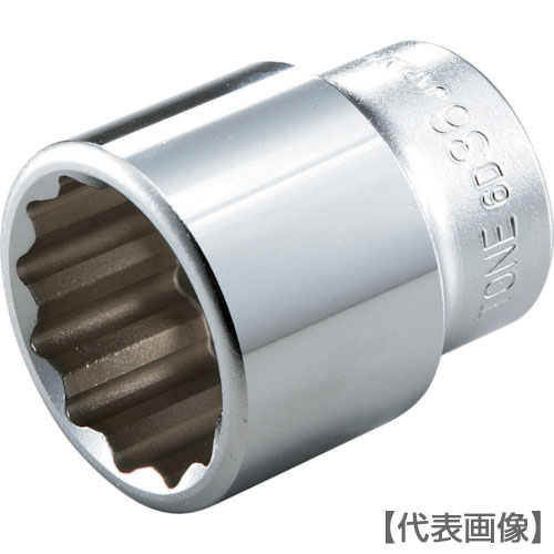 ＴＯＮＥ　ソケット（１２角）　対辺寸法２８ｍｍ　全長５６ｍｍ（6D-28）122-3003【ＴＯＮＥ（株）】