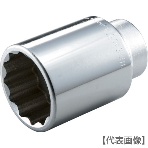 ＴＯＮＥ　ディープソケット（１２角）　対辺寸法３６ｍｍ　全長１００ｍｍ（6D-36L）122-4387【ＴＯＮＥ（株）】