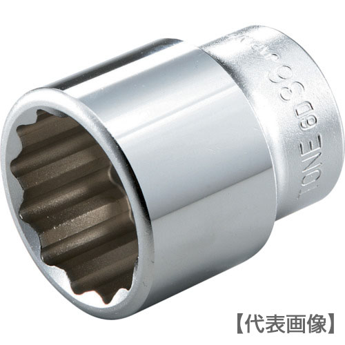 ＴＯＮＥ　ソケット（１２角）　対辺寸法５４ｍｍ　全長７６ｍｍ（6D-54）122-3682【ＴＯＮＥ（株）】