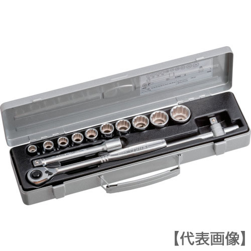 ＴＯＮＥ　ソケットレンチセット　差込角１２．７ｍｍ　１３点セット（800M）116-5747【ＴＯＮＥ（株）】