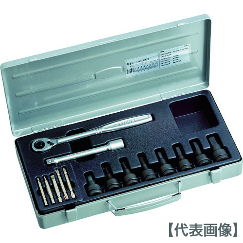 ＴＯＮＥ　ヘキサゴンレンチセット　１５ｐｃｓ（AH4133）369-7258【ＴＯＮＥ（株）】