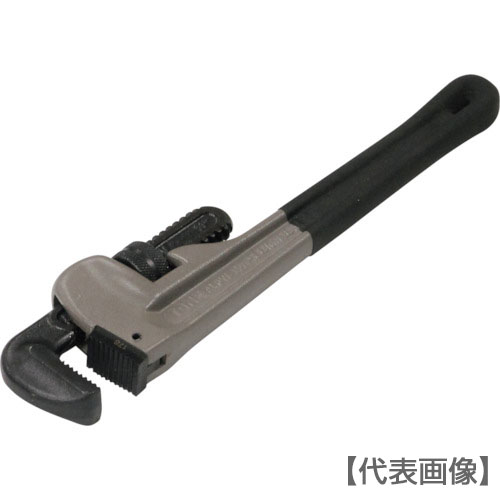 ＴＯＮＥ　パイプレンチ（アルミ製）　全長３２７ｍｍ　口開き７０ｍｍ（ALPW-350）124-0299【ＴＯＮＥ（株）】
