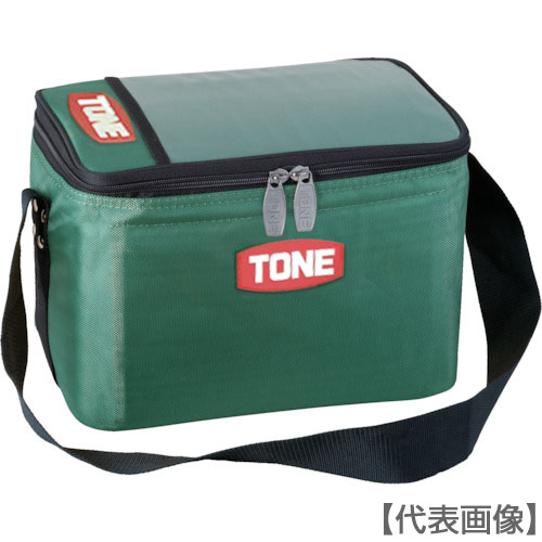 ＴＯＮＥ　ツールバッグ　ボルトバッグ　緑色　幅３００×奥行２００×高さ２１０ｍｍ（BGBB1GR）810-9772【ＴＯＮＥ（株）】