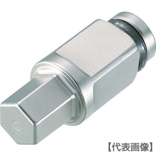 ＴＯＮＥ　ドライバービットソケット　ヘキサゴンビット　差込角９．５ｍｍ　全長２７．５ｍｍ　対辺寸法７ｍｍ（BIT3-H07）161-1601【ＴＯＮＥ（株）】