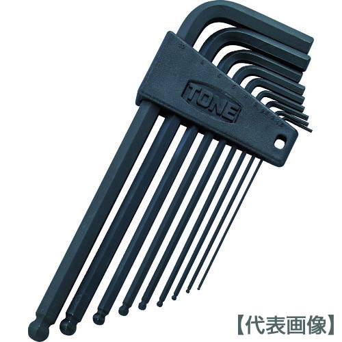 ＴＯＮＥ　ロングボールポイントＬ形レンチセット　９ｐｃｓ（BPL900）369-7975【ＴＯＮＥ（株）】