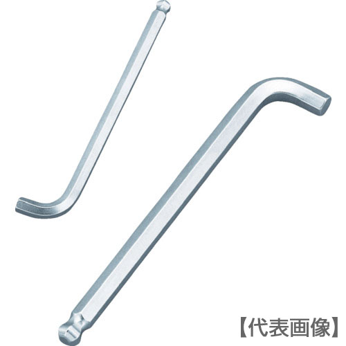 ＴＯＮＥ　ボールポイント六角棒レンチ　マスターツール首下ショートボールポイントＬ形レンチ　対辺寸法１０ｍｍ（BS-10S）323-1267【ＴＯＮＥ（株）】