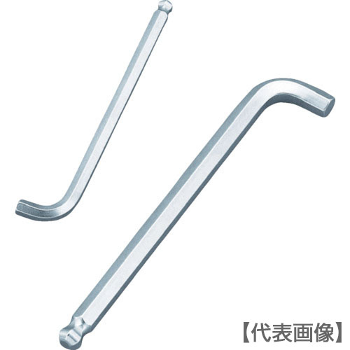ＴＯＮＥ　ボールポイント六角棒レンチ　マスターツール首下ショートボールポイントＬ形レンチ　対辺寸法２．５ｍｍ（BS-2.5S）323-1305【ＴＯＮＥ（株）】