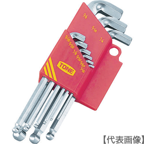 ＴＯＮＥ　ボールポイント六角棒レンチセット　マスターツール首下ショートボールポイントＬ形レンチセット　３００ｇ（BSB900S）323-1577【ＴＯＮＥ（株）】