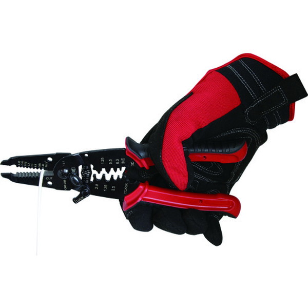 ＴＯＮＥ　手動圧着工具　電工ペンチ　全長２２０ｍｍ（CMP-200）858-6305【ＴＯＮＥ（株）】