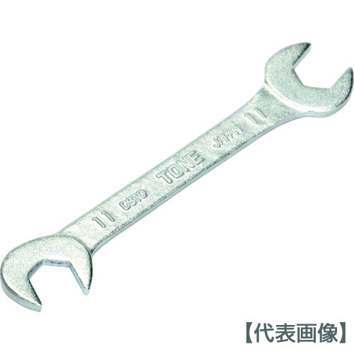 ＴＯＮＥ　両口スパナ　薄型スパナ　二面幅１９ｍｍ　全長１６０ｍｍ（DSTO-19）166-9566【ＴＯＮＥ（株）】