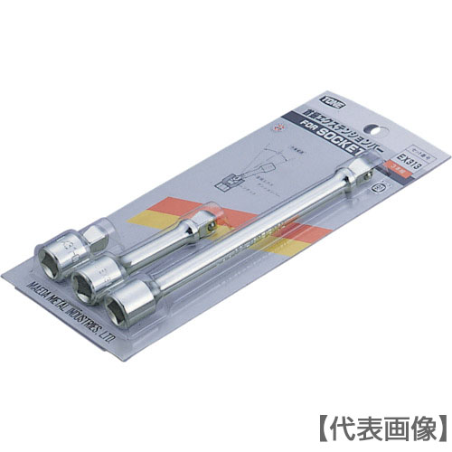 ＴＯＮＥ　首振エクステンションバー　差込角９．５ｍｍ　３本セット（EX313）369-8173【ＴＯＮＥ（株）】