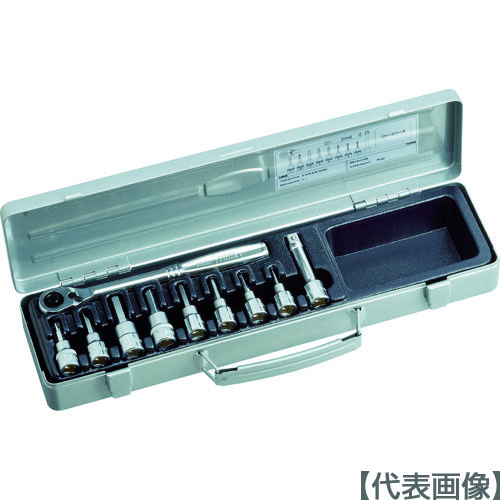 ＴＯＮＥ　ヘキサゴンソケットレンチセット差込角９．５（H3082）122-1078【ＴＯＮＥ（株）】
