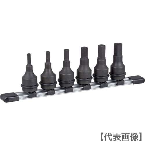 ＴＯＮＥ　インパクト用ヘキサゴンソケットセット（ホルダー付）　６ｐｃｓ（HAH406）369-8432【ＴＯＮＥ（株）】
