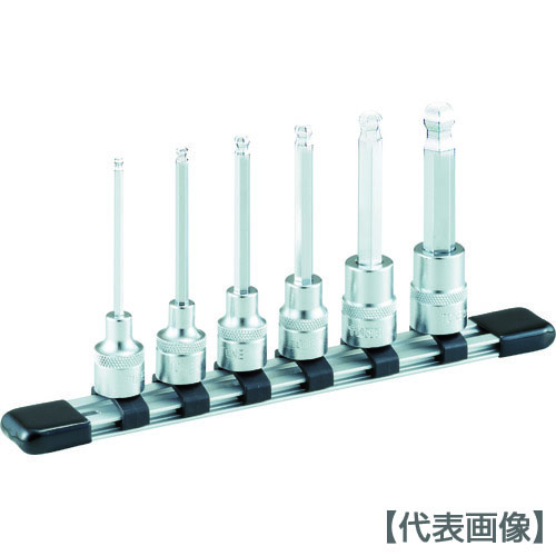 ＴＯＮＥ　ボールポイントヘキサゴンソケットセット（ホルダー付）（HBH306）323-5041【ＴＯＮＥ（株）】