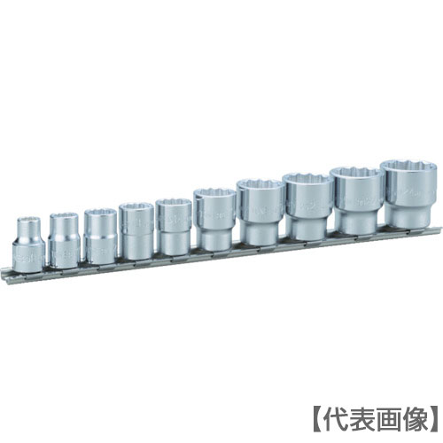 ＴＯＮＥ　ソケットセット（１２角・ホルダー付）　１０ｐｃｓ　差込角９．５ｍｍ（HD310A）396-4400【ＴＯＮＥ（株）】
