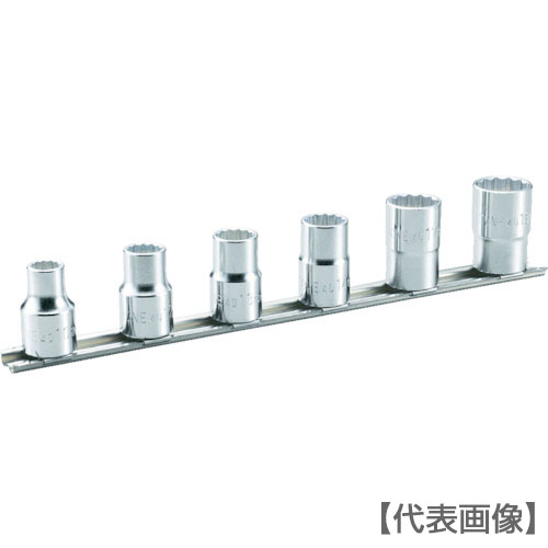 ＴＯＮＥ　ソケットセット（１２角・ホルダー付）　６ｐｃｓ（HD406）396-4426【ＴＯＮＥ（株）】